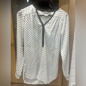 Tristan Polka Dot Blouse – Semi-Fitted XS